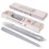 Набор свечей античных 2шт, 24,5см, цв.серый