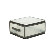 Короб складной на молнии 30х28х15см, цв.серый