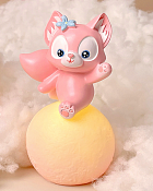 Ночник "Cute little fox" 12см, цв.розовый