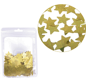 Конфетти "Звёздочки галограмма" 15гр., цв.золото