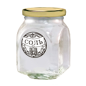 Банка для хранения специй "Соль" 650мл с кр. металл