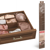 "VALIANT" DRAWER ORGANIZER Разделители для ящиков 3шт, 60х8см, цв.коричневый