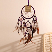 Ловец снов "Пять оранжевых колец" 40см