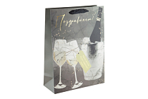 Пакет бумажный "Поздравляем!" 40х30х12см