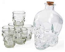 "Skull" Набор 7пр.: штоф 800мл, стопки 6шт. 50мл