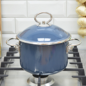 "Grey" Кастрюля цилиндрическая 2л, цв.белоснежно-серый