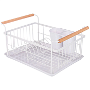Сушилка для посуды с деревянными ручками 36х26х16,5см