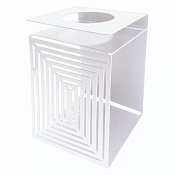 Подсвечник "Лабиринт" 7х7х11,5см, цв.белый