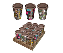 "Izi-go" Стакан с крышкой 420мл, цв.коричневый