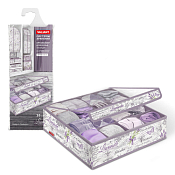 "VALIANT" LAVANDE Органайзер для белья с крышкой на магните, 16секций 32х32х12см