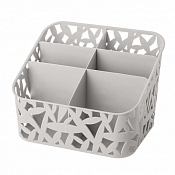 Органайзер для косметики 19,5х16х14,6см, цв.серый