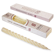 Набор свечей витых 2шт, 24,5см, цв.слоновая кость