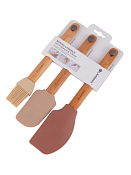 "Cook Charmy" Rose Набор кондитерский 3 предмета (2 лопатки, кисточка)