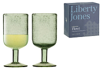 "Liberty Jones" Flowi" Набор бокалов для вина 2шт. 410мл, цв.зеленый