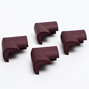 Защитные уголки для мебели мягкие, самоклеящиеся 4шт., цв.коричневый