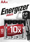 ENERGIZER MAX Набор батареек пальчик. АА E91 BP4, 4шт.