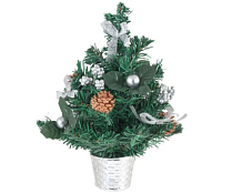 Ель декорированная "Серебро" 30см