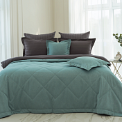 Комплект "Rigina" покрывало 240х260см, наволочки декор. 45х45см, 2шт, цв.бирюза