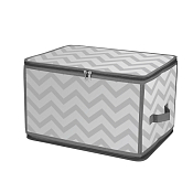 Короб складной на молнии "Зигзаг" 40х30х25см, цв.серый