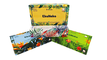 "INSHIRO"EkoNeko" Салфетки бумажные двухслойные "Tropical collection" 130шт.