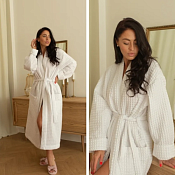 Халат "Бохо. Кимоно" женский цв.белый, размер 50-52