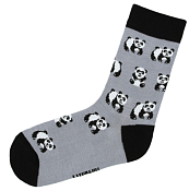 Носки "Панда" детские цв.серый размер 24-27