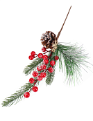 Ветка декоративная "Новогоднее желание" 42см