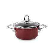 "Copper Core Cookware" Кастрюля 1,4л 16см цв.бордо