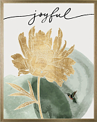 Декор. изобр. "Золотой пион с калибри" 40х50х1,8см