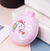 Расчёска складная "Unicorn heart" d=6,5см