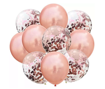 Набор воздушных шаров 10шт., цв.розовый