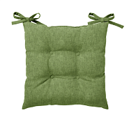 "Рогожка" Подушка на стул 40х40х8см, с тафтингом, цв.киви