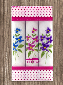 "Etteggy" Набор женских носовых платков 3шт, 28х28см