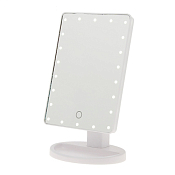 Зеркало настольное "LuazON" с LED-подсветкой 26,5х16х12см, цв.белый