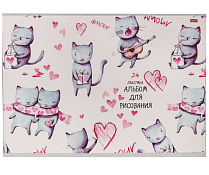 Альбом для рисования "Жизнь котиков" А4, 24л