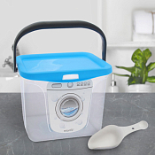 Ведро для стирального порошка 6л, 28,7х20х20,1см, цв.голубая лагуна