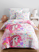 "Василек" Комплект постельного белья "Единорог" 1,5сп, 70х70см, поплин