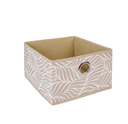 Короб для хранения "Листья" 28х28х18см, цв.бежевый