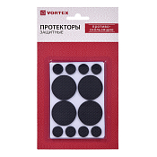 VORTEX Протекторы противоскользящие 1,6см, 3,8см; 24шт., цв.черный