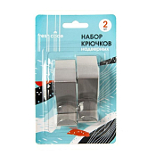 "Fresh Code" Набор крючков на дверь, металлические 2шт, 6х2,5см