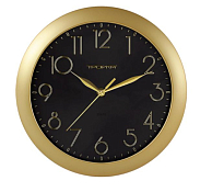 Часы настенные "Золото на черном" 29см