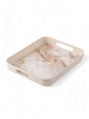 Поднос с ручками "Marble" 32,5х25,6х4,2см цв.бежевый