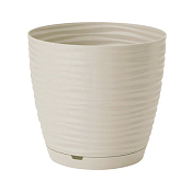 "Saffron" Горшок для цветов с поддоном 2,6л, цв.бежевый