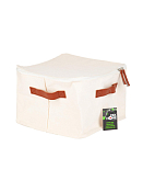 "Linen White" Кофр для хранения с застежкой-молнией 27х27х19см