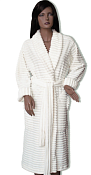 Халат "Велсофт полоса" женский цв.молочный, размер 48
