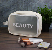 Дорожная косметичка "Beauty style" 18х25х11см, цв.белый