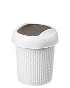 Контейнер для мусора настольный "Velvet" 1л, 13х15,5см, цв.светло-серый