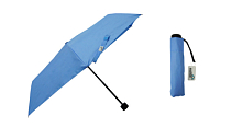 "Simple" Зонт женский, 3 слож., механический, небесно-голубой