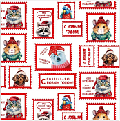 Упаковочная бумага "С Новым годом!" 100х70см