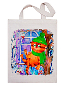 Сумка текстильная "Кот-Мурлыкин" 35х40х6